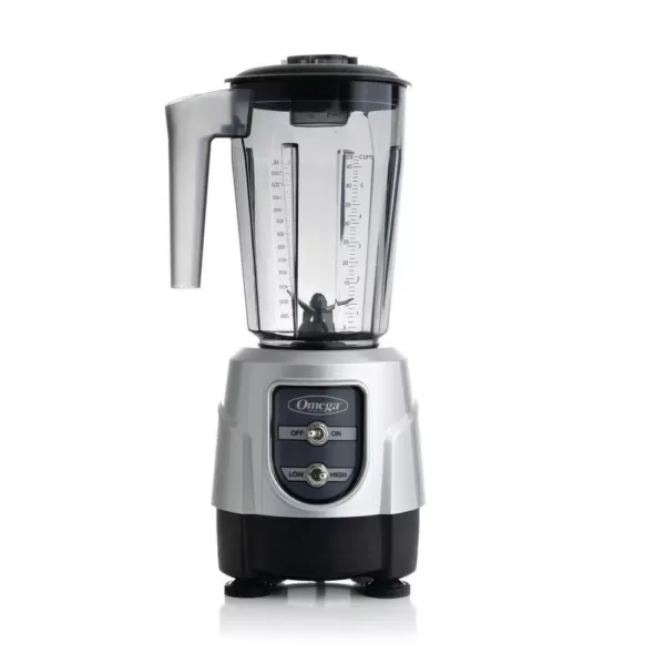 Omega 1 HP High/Low 48 oz. 2-Speed Silver Blender