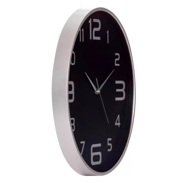 Pinnacle Silver and Black Wall Clock