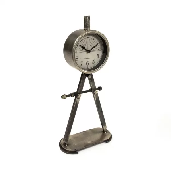 Zentique Rustic Mathematical Compass Shaped Stand Table Clock