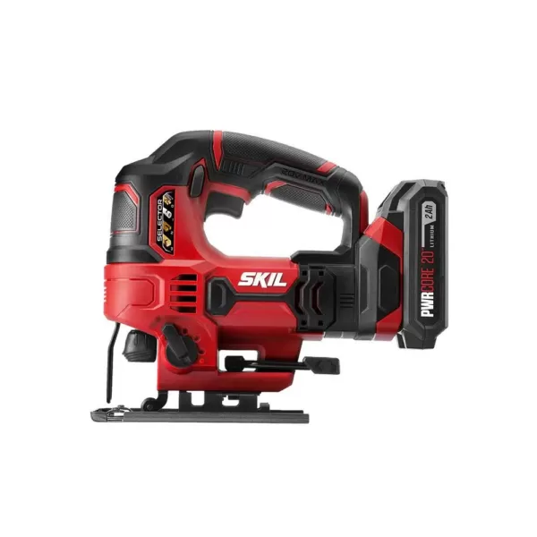 Skil PWRCORE 20-Volt Lithium-Ion Cordless 7/8 in. Stroke Length Jigsaw Kit