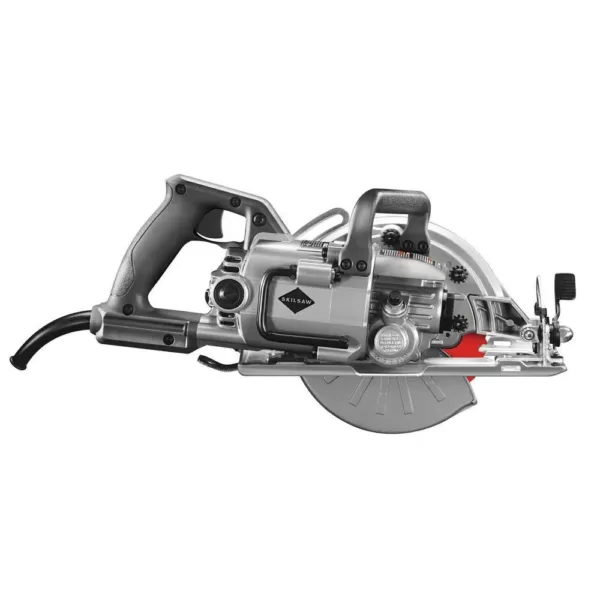 SKILSAW 15 Amp Corded Electric 7-1/4 in. Aluminum Worm Drive Circular Saw with 24-Tooth Carbide Tipped Diablo Blade