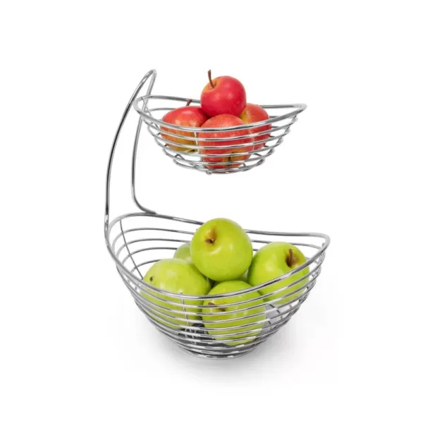 Spectrum Opus Arched 2-Tier Chrome Server Basket