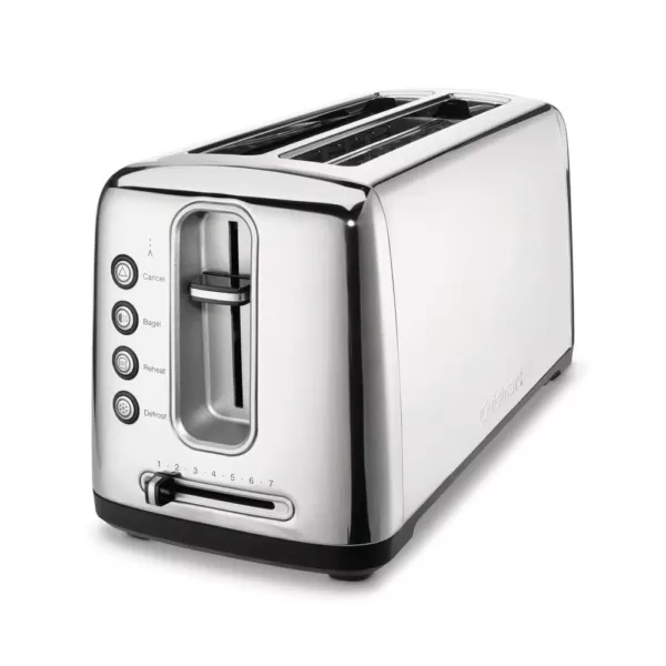 Cuisinart Artisan Bread 2-Slice Stainless Steel Long Slot Toaster with Crumb Tray