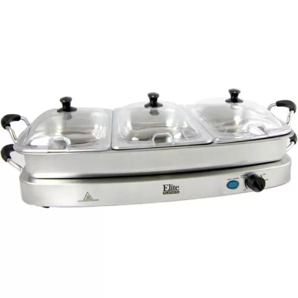 Elite Platinum Triple Deluxe Warming Tray