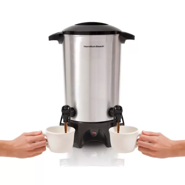 Hamilton Beach 45-Cup Stainless Steel Coffee Urn with Dual Spout