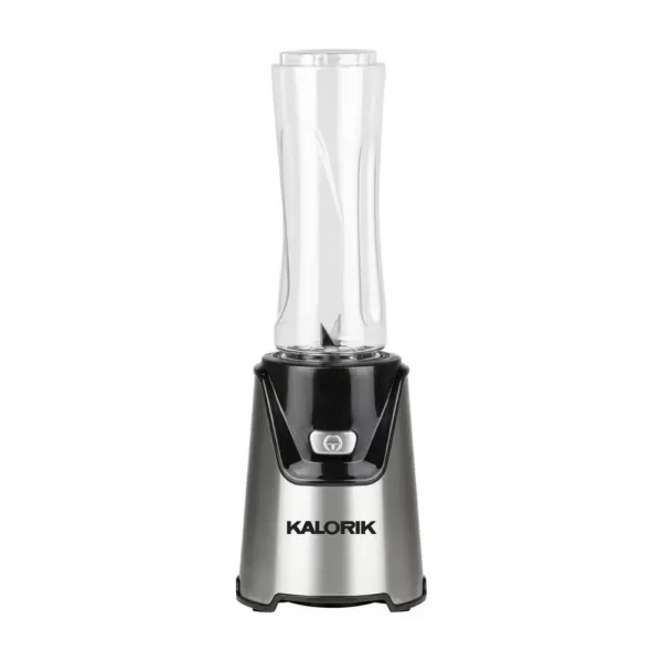 KALORIK Single Speed Stainless Steel Personal Blender with 2-20 oz. Tritan Bottles