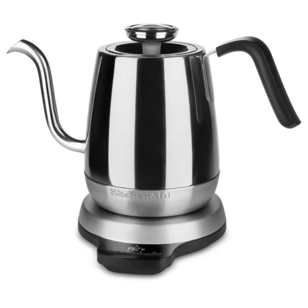 KitchenAid Precision 4.25-Cup Gooseneck Stainless Steel Electric Kettle with Alarm