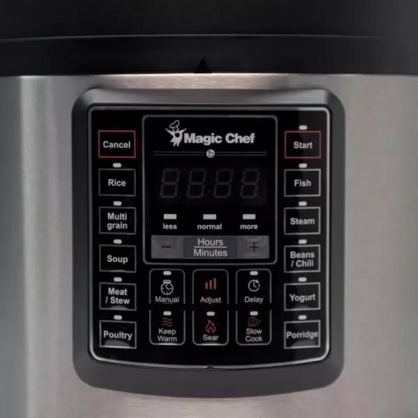 Magic Chef All-In-One 6 Qt. Stainless Steel Electric Multi-Cooker with Recipe Book