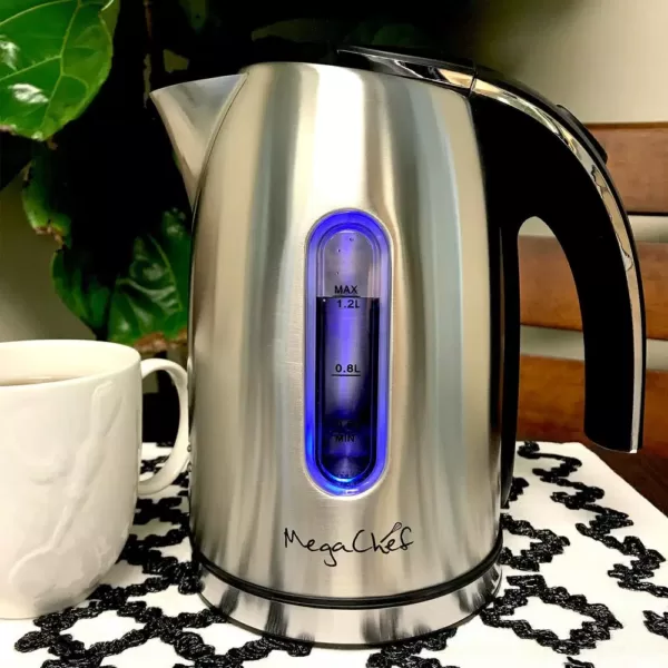 MegaChef 5-Cup Stainless Steel Electric Tea Kettle