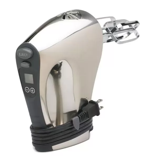 Nesco 16-Speed Digital Stainless Steel Hand Mixer with Built-In Timer