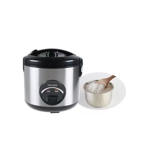 Tayama 10-Cups Stainless Steel Rice Cooker and Food Steamer