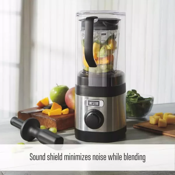 Weston Pro Series 32 oz. 11-speed Stainless Steel Blender with Sound Shield