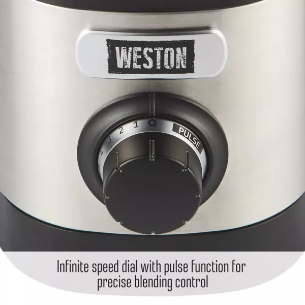 Weston Pro Series 32 oz. 11-speed with Sound Shield and 20 oz. Travel Jar Stainless Steel Blender