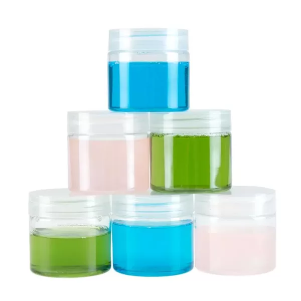 Stalwart 2 oz. Clear Plastic Jar with Foam Liner (6-Pack)