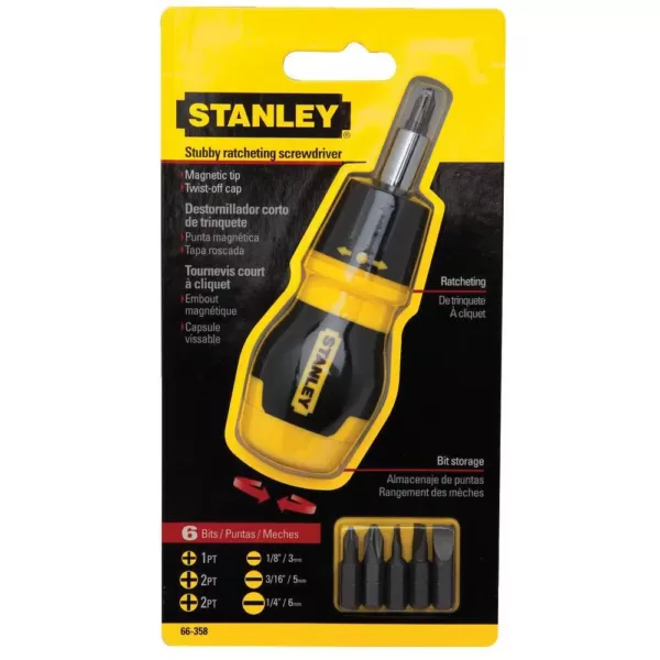 Stanley 6 in 1 Ratcheting Screwdriver