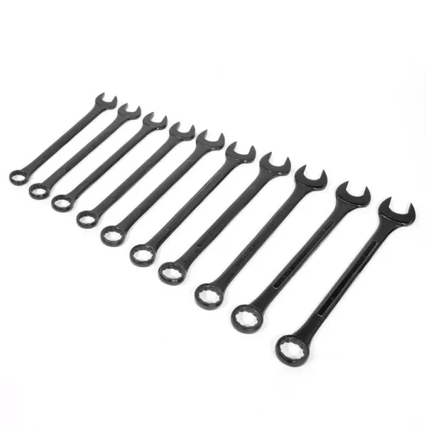 Stark Jumbo SAE Black Oxide Combination Wrench Set (10-Piece)