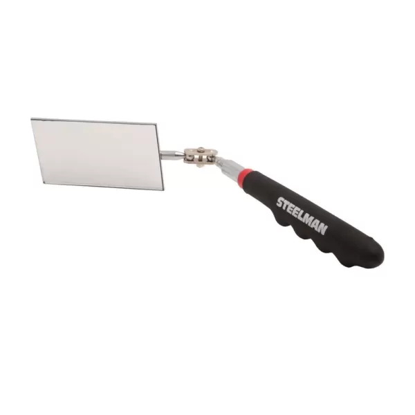 Steelman 30 in. L Telescoping 2 in. x 3.5 in. Inspection Mirror Tool