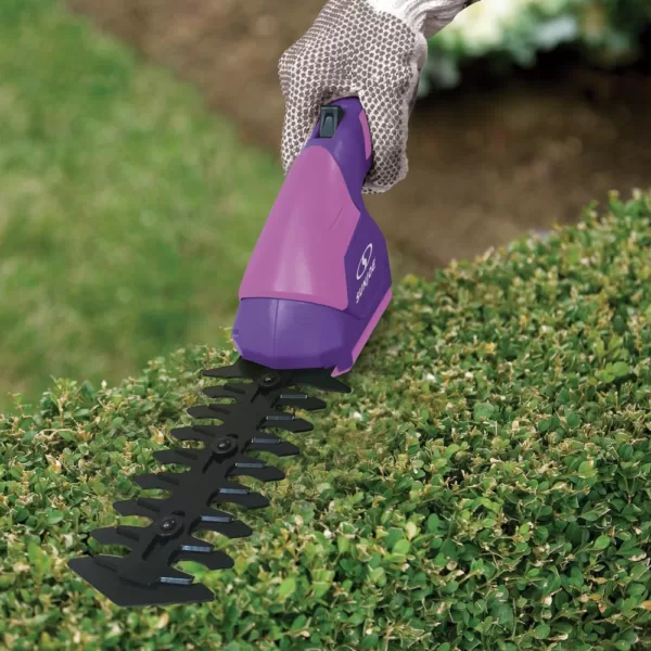 Sun Joe 7.2-Volt Cordless 2-in-1 Grass Shear and Hedge Trimmer, Purple