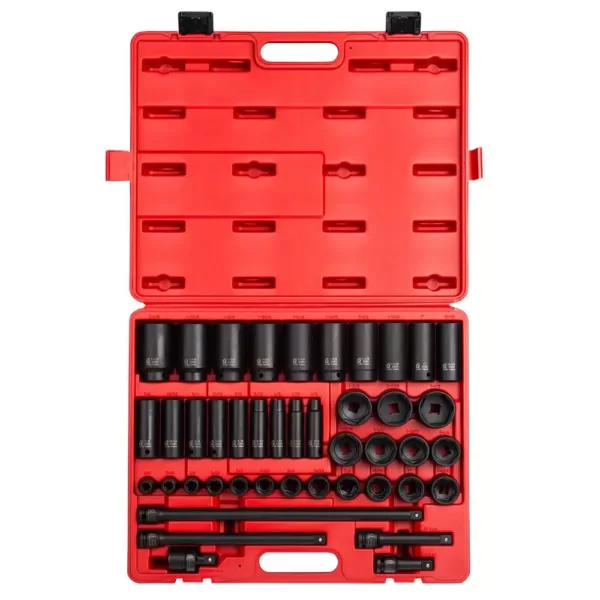 SUNEX TOOLS 1/2 in. Drive SAE Master Impact Socket Set (43-Piece)