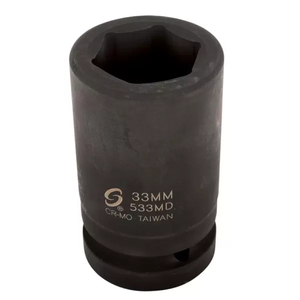 SUNEX TOOLS 1 in. Drive Deep Metric Impact Socket