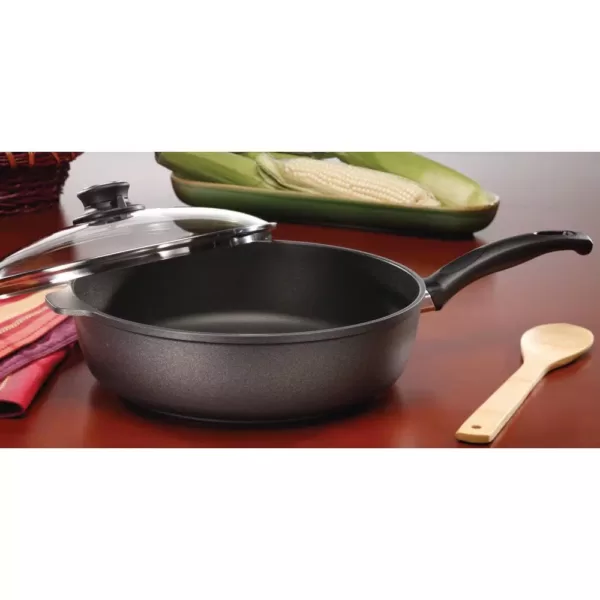 Swiss Diamond Swiss Titan 4.3 qt. Titanium Nonstick Saute Pan in Gray with Glass Lid