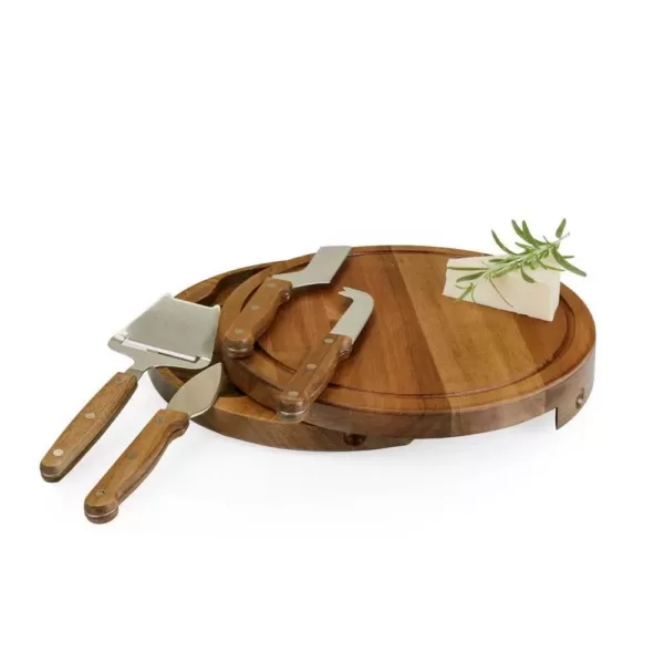 TOSCANA Acacia Circo Cheese Board and Tools Set