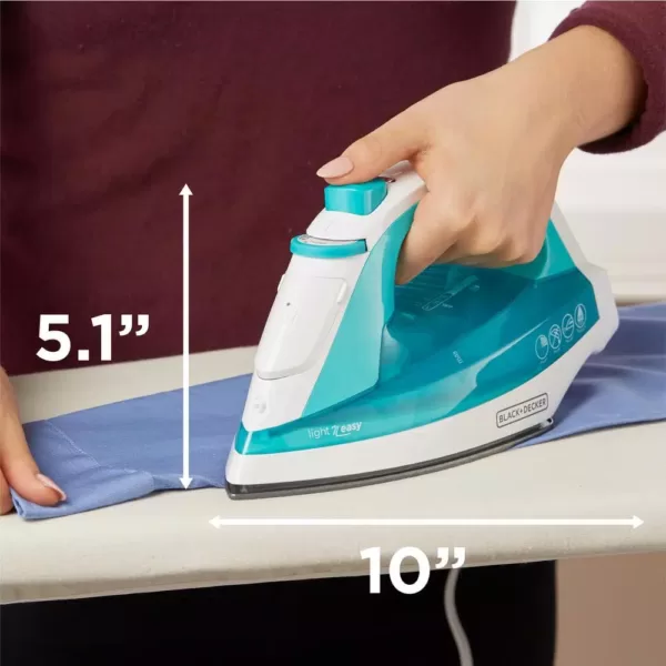 BLACK+DECKER Light 'N Easy Compact Steam Iron, Teal