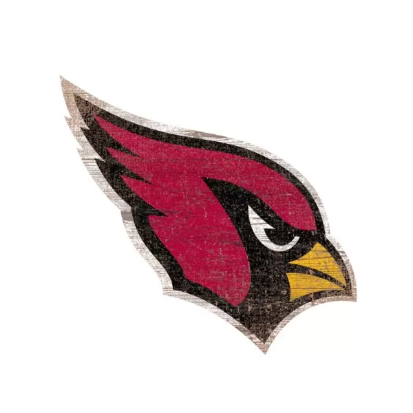 Adventure Furniture NFL Indoor Arizona Cardinals Distressed Logo Cutout wood Sign