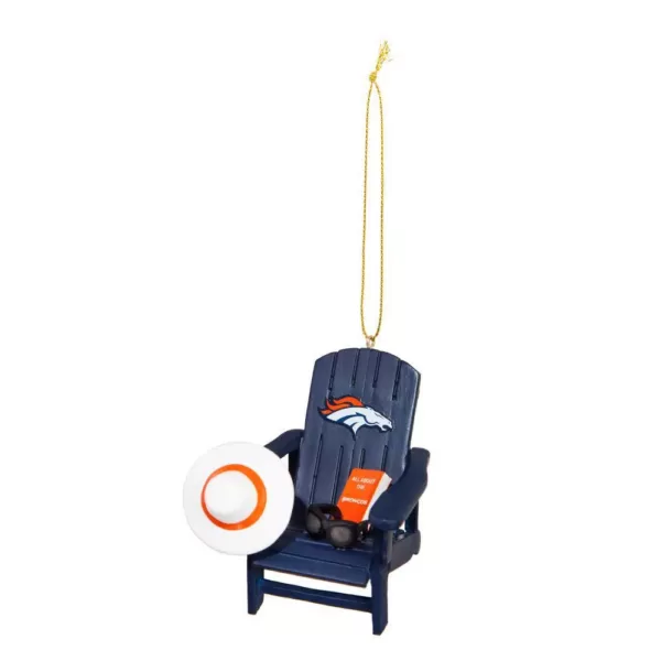 Team Sports America Denver Broncos 3-1/2 in. NFL Adirondack Chair Christmas Ornament