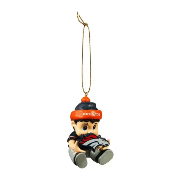 Team Sports America Denver Broncos 2 in. NFL New Lil Fan Christmas Ornament