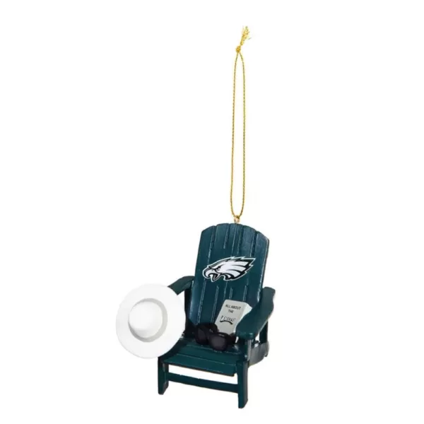 Team Sports America Philadelphia Eagles 3-1/2 in. NFL Adirondack Chair Christmas Ornament