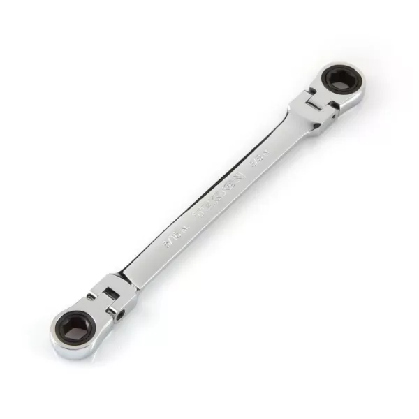 TEKTON 5/16 in. x 3/8 in. Flex-Head Ratcheting Box End Wrench