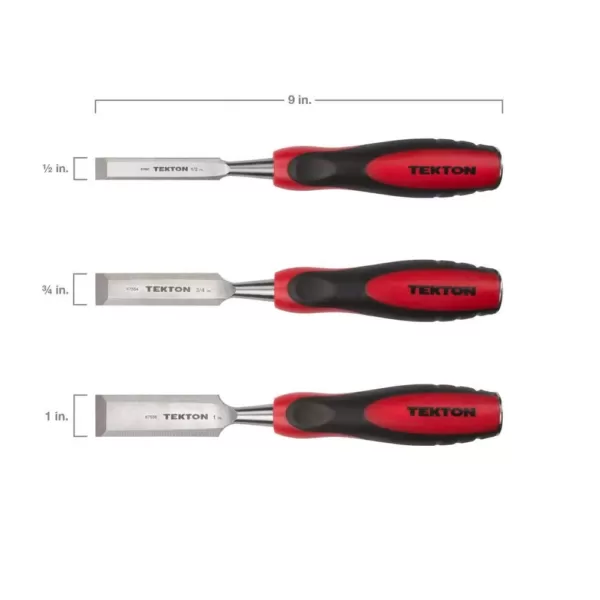 TEKTON Wood Chisel Set (3-Piece)