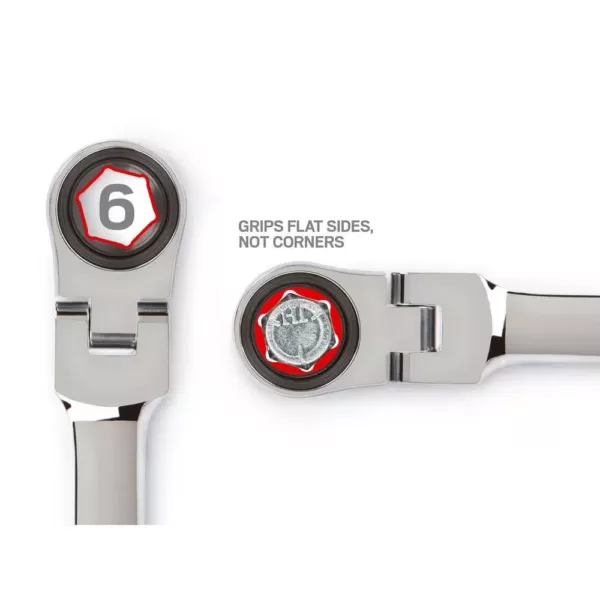 TEKTON 13 mm Flex-Head Ratcheting Combination Wrench