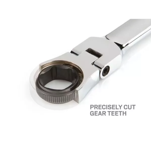 TEKTON 19 mm Flex-Head Ratcheting Combination Wrench