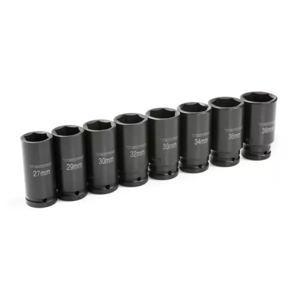 TEKTON 3/4 in. Drive 27-38 mm 6-Point Deep Impact Socket Set