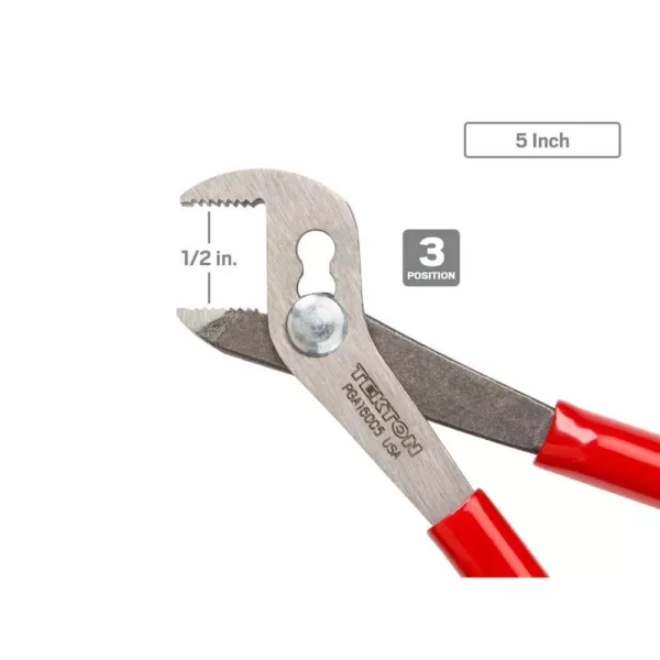 TEKTON 5, 7, and 10 in. Angle Nose Slip Joint Pliers Set (3-Piece)