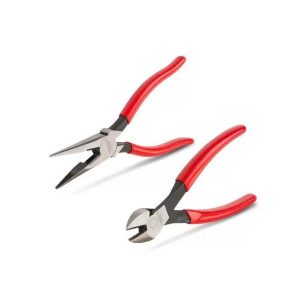 TEKTON Diagonal Cutting, Long Nose Pliers Set (2-Piece)