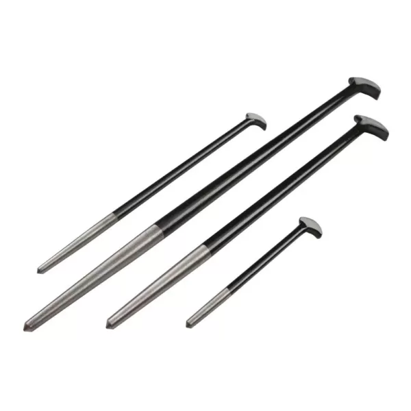 TEKTON 6, 12, 16, 20 in. Rolling Head Pry Bar Set (4-Piece)