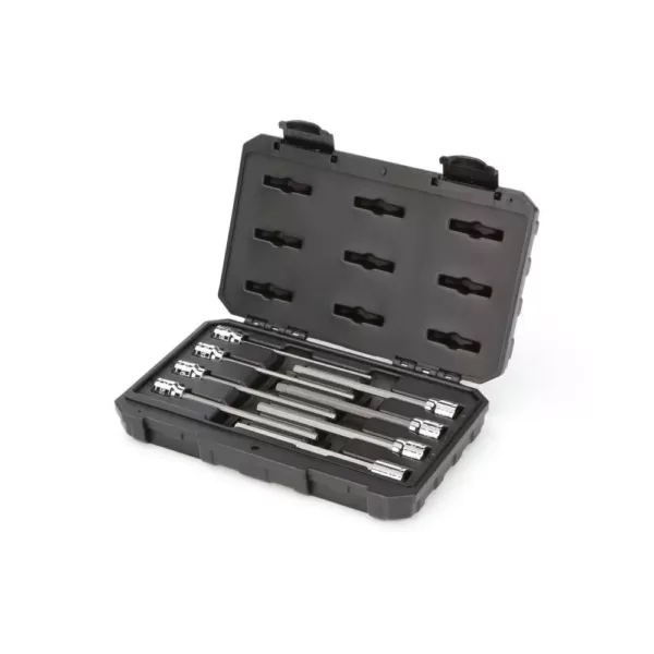 TEKTON 3/8 in. Drive Long Hex Bit Socket Set (8-Piece)