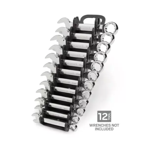 TEKTON 2.3 in. 12-Tool Store-and-Go Stubby Wrench Rack Keeper in Black