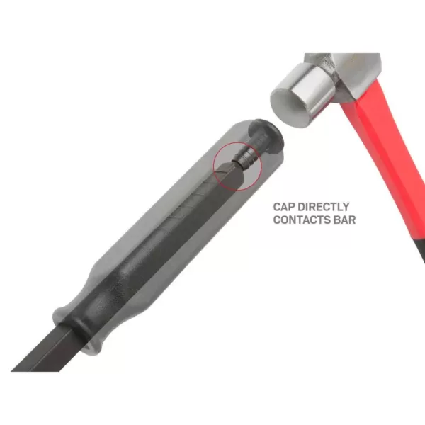 TEKTON 31 in. Angled Tip Handled Pry Bar with Striking Cap