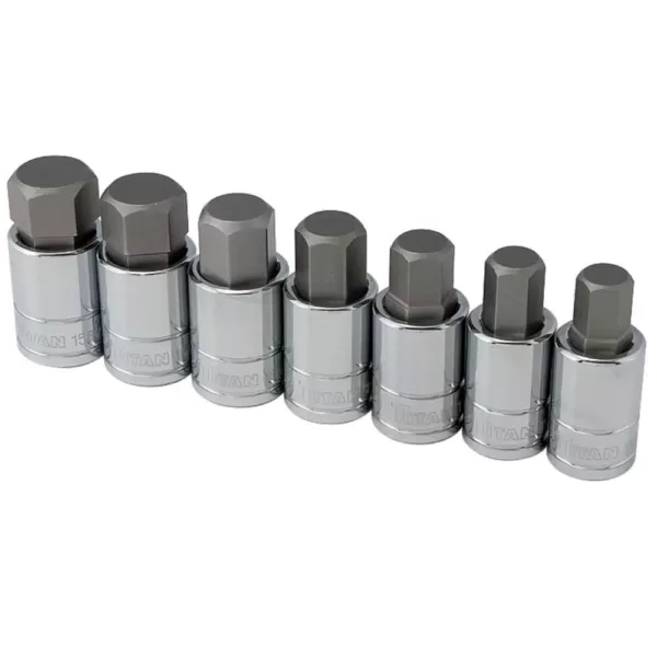 TITAN Large Hex Bit Socket Set