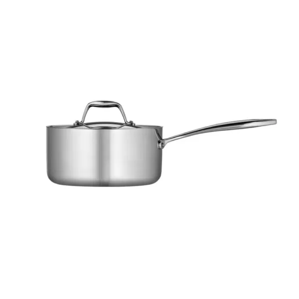 Tramontina Gourmet Tri-Ply Clad 3 qt. Stainless Steel Sauce Pan with Lid