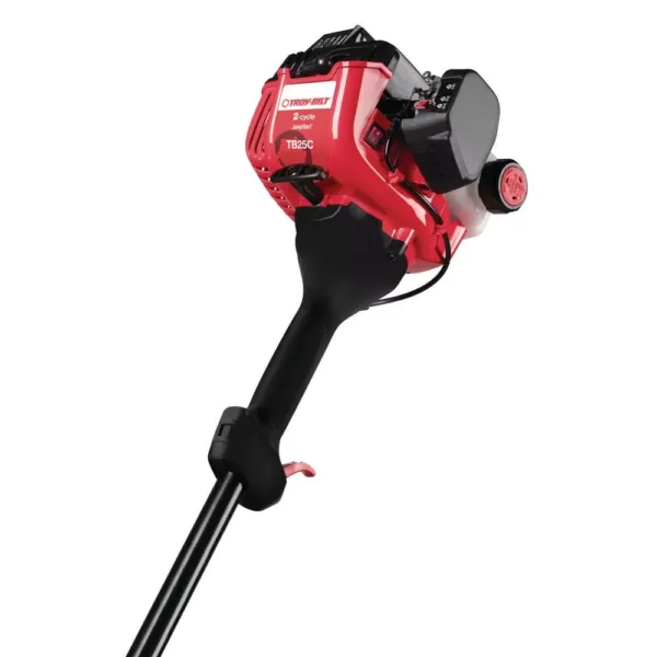 Troy-Bilt 25 cc 2-Cycle Curved Shaft Gas Trimmer with Fixed Line Trimmer Head