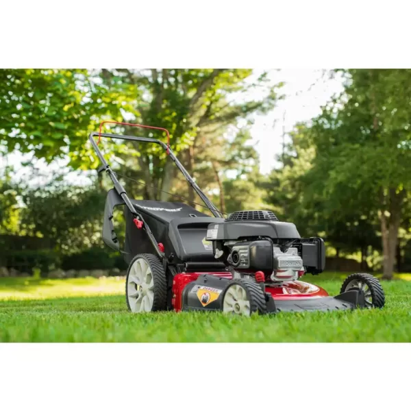 Troy-Bilt 21 in. 160 cc Honda Gas Walk Behind Push Mower with High Rear Wheels and 3-in-1 Cutting TriAction Cutting System