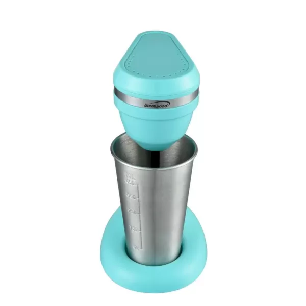 Brentwood Appliances 25 oz. Single Speed Turquoise Classic Milkshake Maker