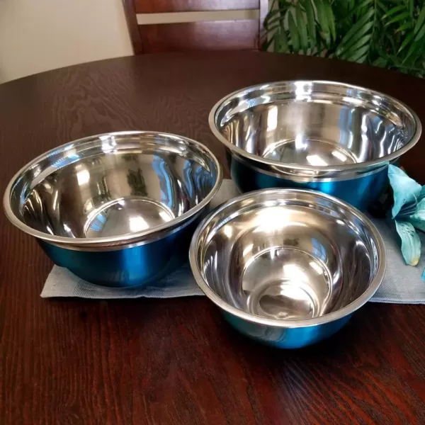 Oster Rosamond 3-Piece Stainless Steel Mixing Bowl Set