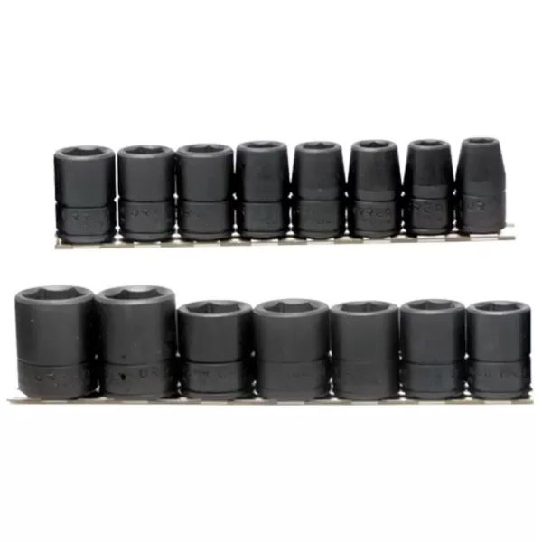 URREA 1/2 in. Drive Metric 6-Point Impact Socket Set (15-Piece)