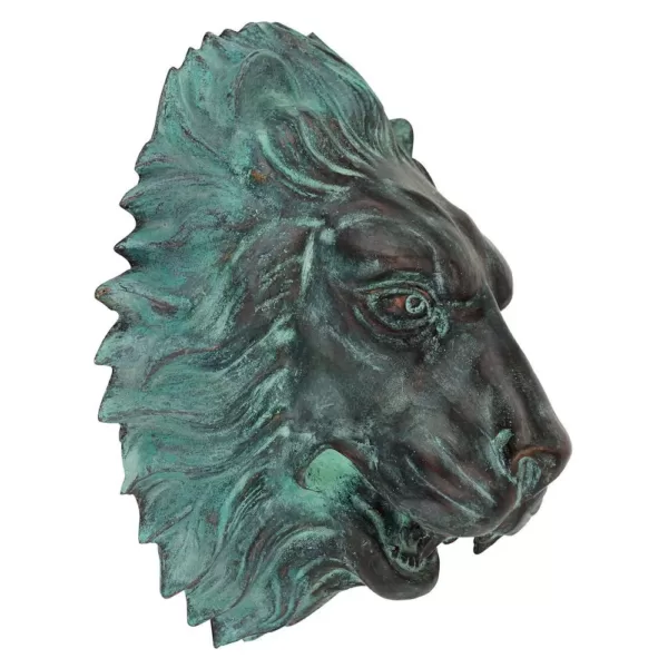 Design Toscano 13 in. H Florentine Lion Head Bronze Wall Fountain